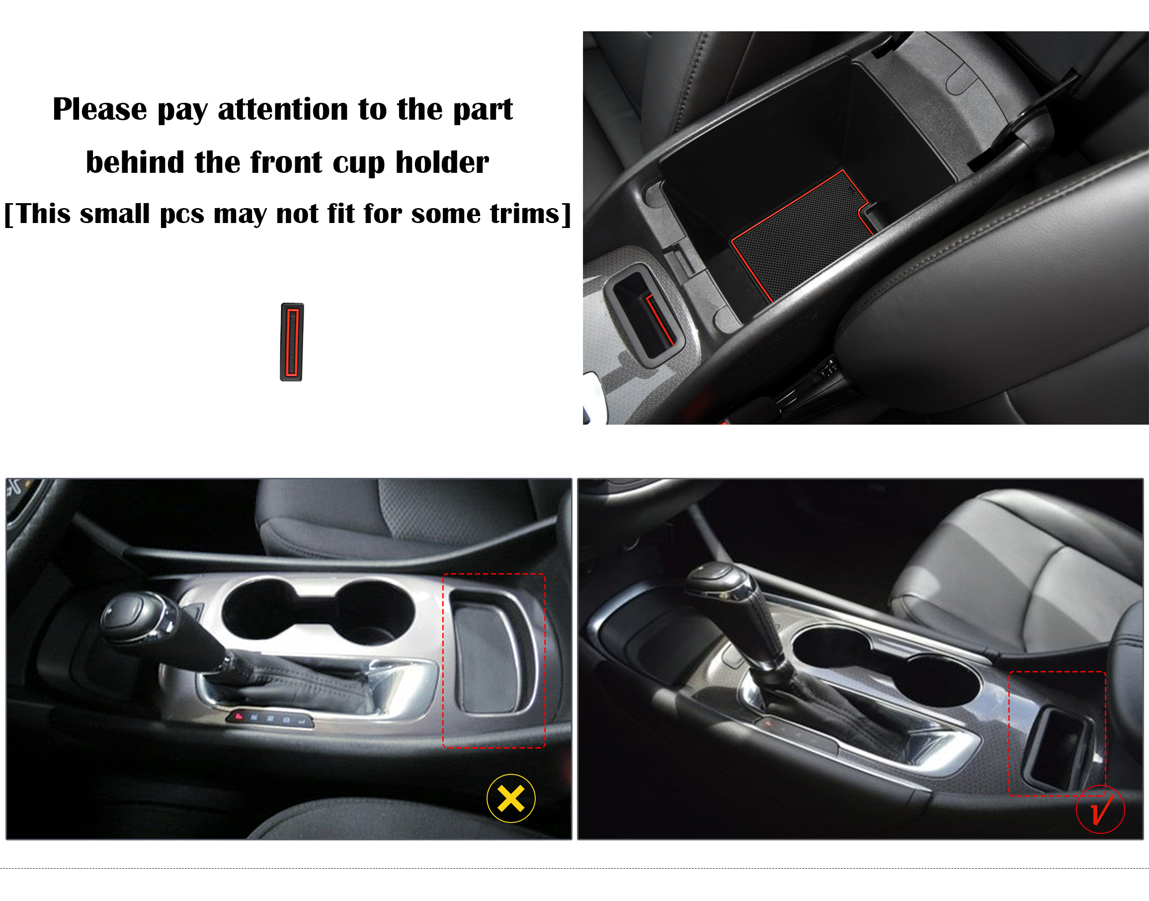 2016-2021 Chevy Malibu Center Console Rubber Phone Charger Liner | OEM GM Part #23279034 Direct Replacement Tray 5 thumbnail image