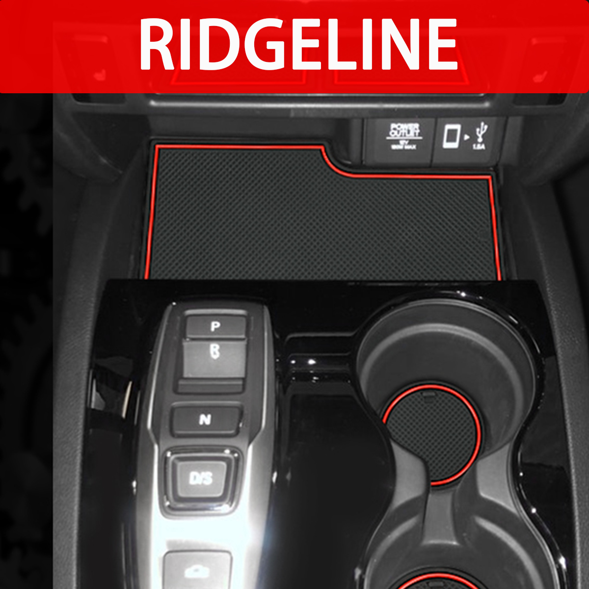 Auovo 26pcs Anti-dust Mats for Honda Ridgeline Accessories 2017 2018 2019 2020 2021 Car Cup Holder Inserts,Center Console Liner,Door Pocket Liner Mat Premium Custom Interior Gray 