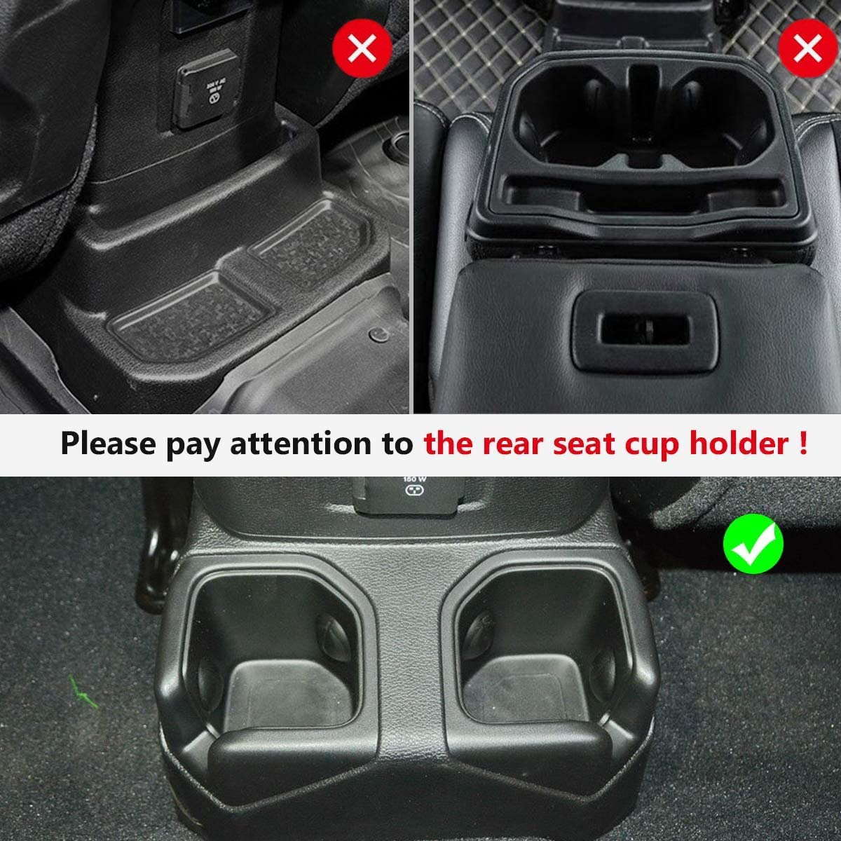 Auovo 2018-2022 Jeep Wrangler JL JLU Gladiator JT Cup Holder Coasters  (4pcs,Dog Paw Print) 