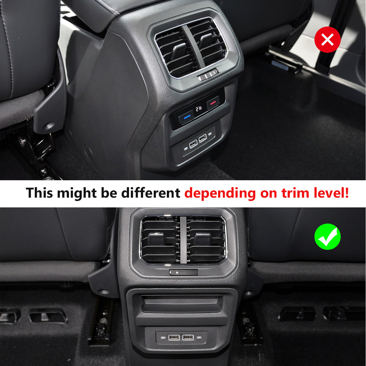 Premium Cup Holder and Door Pocket Inserts 16-pc Set Console Blue Trim CupHolderHero for Volkswagen VW Tiguan 2018-2020 Custom Liners Accessories 