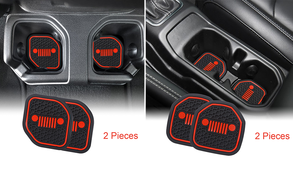 4PCS Cup Holder Liner Insert For Jeep Wrangler JL JLU Gladiator JT